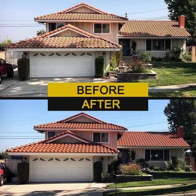 Before & After Tile Roof Restoration